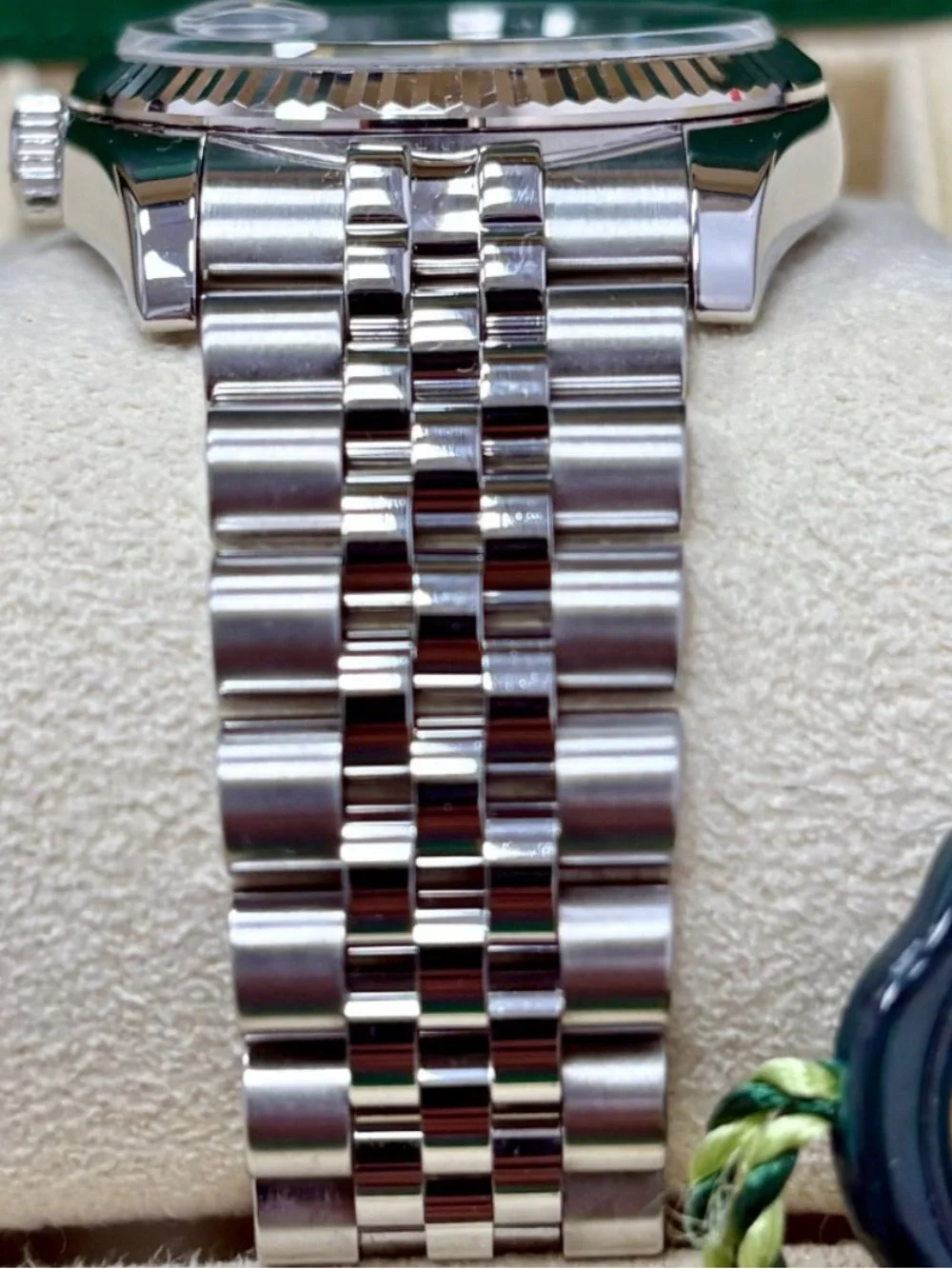 Rolex Black Dial Datejust Stainless Steel Bracelet Watch